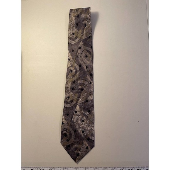 Manzoni Men's Silk Tie Gray - Picture 1 of 5